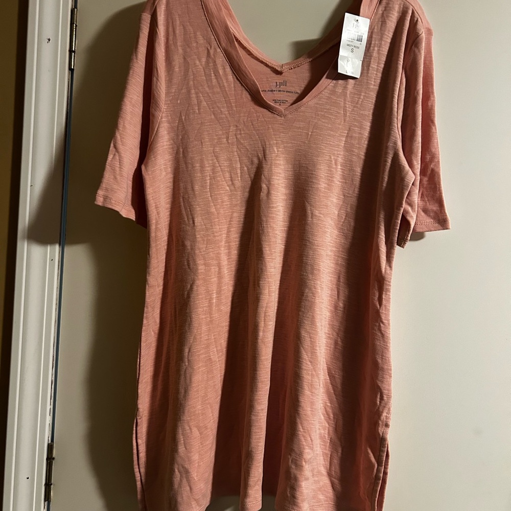 J. Jill Pink Short Sleeve Relaxed T-Shirt